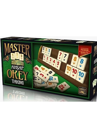 Ks Games Master Elegance Ahşap Okey Takımı Ahşap İstakalı Premium Kaliteli Sessiz Oyun Seti Şık Kutu
