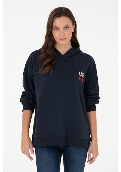 U.S. Polo Assn. Kadın Lacivert Kapüşonlu Sweatshirt 50291265-VR033