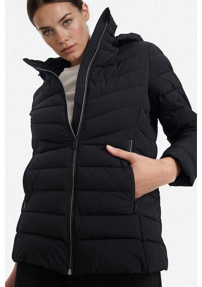 Defacto Defactofit Su İtici Regular Fit Kapüşonlu Fermuarlı Cepli Şişme Mont E9253ax25aubk81 Siyah-bk81