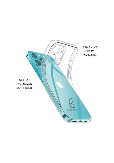Apple Uyumlu  iPhone 13 Mini İle Kılıf Şeffaf Esnek Silikon Telefon Kılıfı Kapak