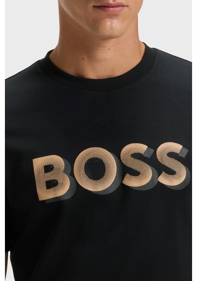 Boss Erkek T Shirt 50551902 001 Siyah Siyah