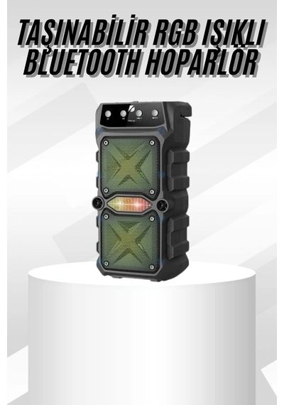 Mey İthalat Çift Çıkışlı Güçlü Bataryalı Kablosuz Yüksek Ses Kaliteli Bluetooth Hoparlör