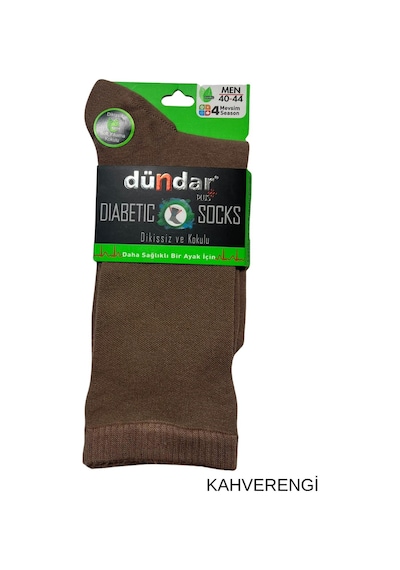 Dündar Erkek Diyabetik Bambu Dikişsiz Sıkmayan Lastik Çorap 1 Adet Kahverengi