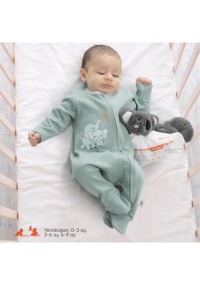 Gezenbebe Hero Uzun Kollu Bebek Tulumu Yeşil