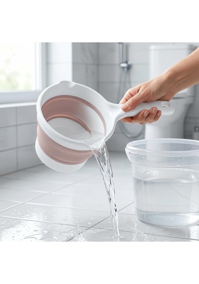 Katlanabilir Maşrapa, Katlanır Banyo Maşrapası, Akordiyon Koçero 27cmx17cmx4cm