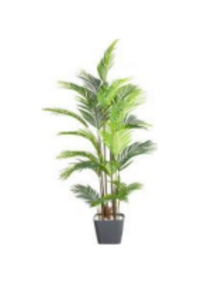 Yapay Ağaç Areka Palmiye, Gerçek Dokulu, Yeşil - 20 Yaprak, 190 Cm Çok Renkli