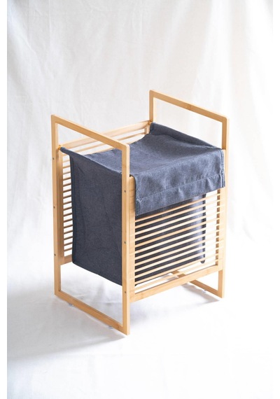 Bambu Çamaşır Sepeti - 60 Cm Bambu