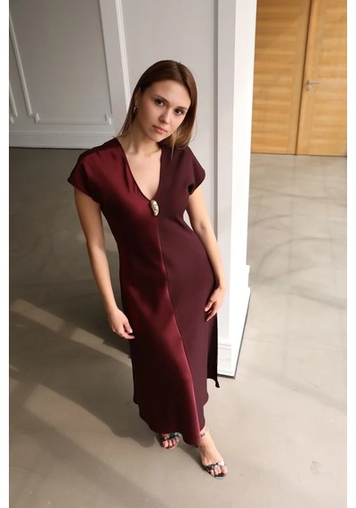 Ayhan Kadın Elbise 26ykrb62255 Bordo