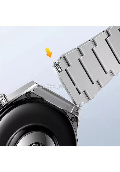 Huawei Watch Gt 6 Pro 46mm Kordon Baklalı Metal Kordon Titanyum Saate 1e-1 Uyum+kısıltma Apratı