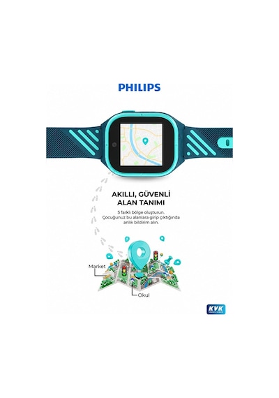 Philips W200A 1.22" Akıllı Çocuk Saati (Distribütör Garantili)