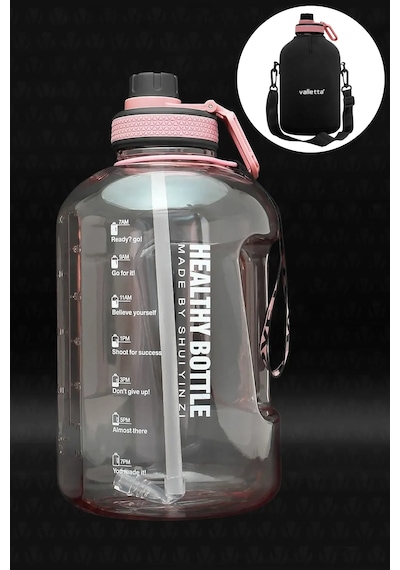 Winta Bpa Içermez Motivasyonel Su Matarası 2.5 Lt Pembe