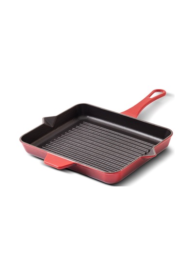 Aryıldız Duo Cast Grill Tava Kırmızı 26x32 Cm Renkli
