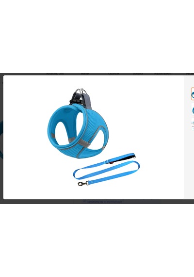 Air Mesh 2'li Bundle Set Kedi Köpek Göğüs Tasması + Köpek Gezdir