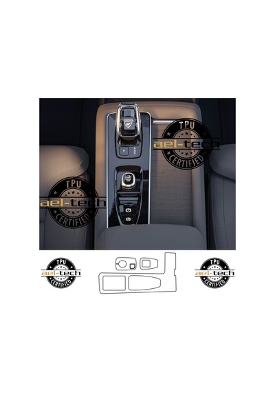 Volvo Xc90 Uyumlu Vites Etrafı Piano Black Tpu Koruyucu 2025-2026