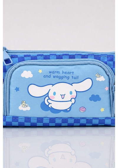 X Dekomus Lisanslı Cinnamoroll Yeni Sezon Blue Cloud Collection Kalem Çantası Açık Gri