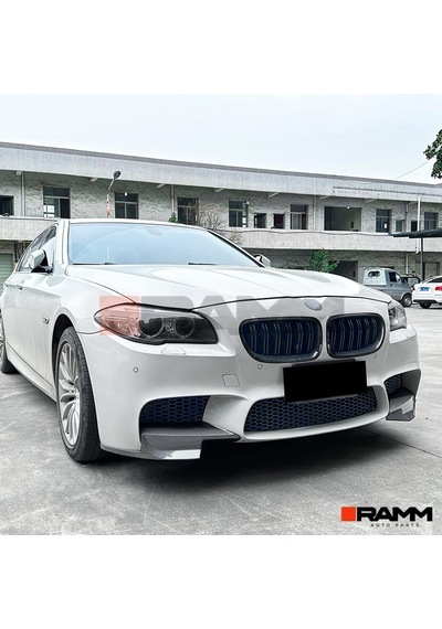 Bmw F10 F11 M5 Stil Ön Tampon Flap Seti - Parlak Karbon