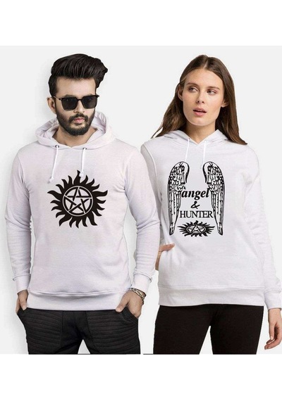 Tshirthane Angel Hunter Sevgili Kombinleri Kapüşonlu Kombini