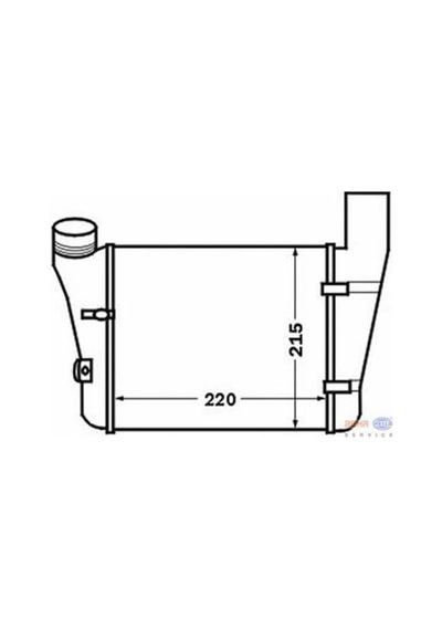 BEHR 8ML376776-81 Turbo Radyatörü A4 1.9TDI 00-04 2.0TDI 04- A6 1.9TDI 01-05 215×218×62