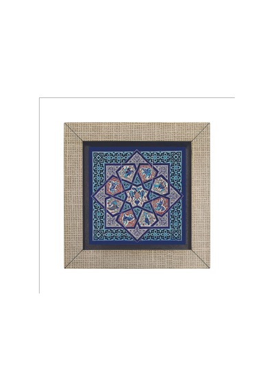 Anadolu Selçuklu Çini Motifi Baskılı Mdf Magnet 7x7 30