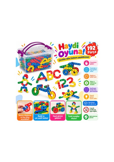 01903 Click Clack 192 Parça Blok Aklby-bsva58