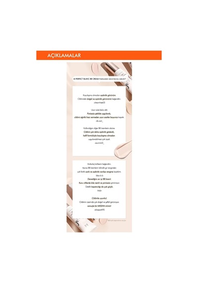 Aydınlık Görünüm Sunan&ton Eşitleyici Bb Krem 40ml Spf50+ M Perfect Blanc Bb Sand/no.23 Çok Renkli