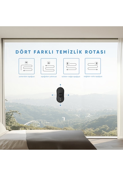 Akıllı Cam Silme Robotu Su Hazneli