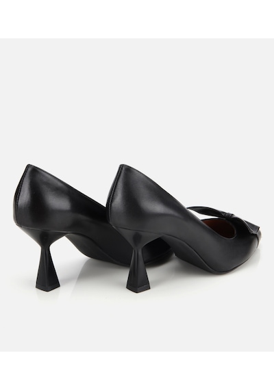Hotiç Kadın Deri Siyah Fiyonk Detaylı İnce Topuklu Stiletto 01ayh315460a100 01ayh315460a100 Siyah