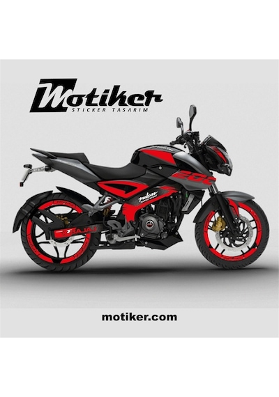 Bajaj Pulsar Ns200 2020-2021 Kırmızı Sticker Takım Modeli