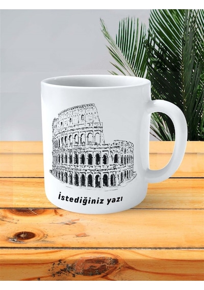 Colosseum Kolezyum Baskılı Kupa Bardak Kişiye Özel Model 1 Çok Renkli