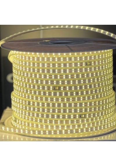 Hortum Şerit Led Çift Sıra 156 Led'li Gün Işığı Renk 220 Volt Tak Çalıştır Su Geçirmez 10 Metre