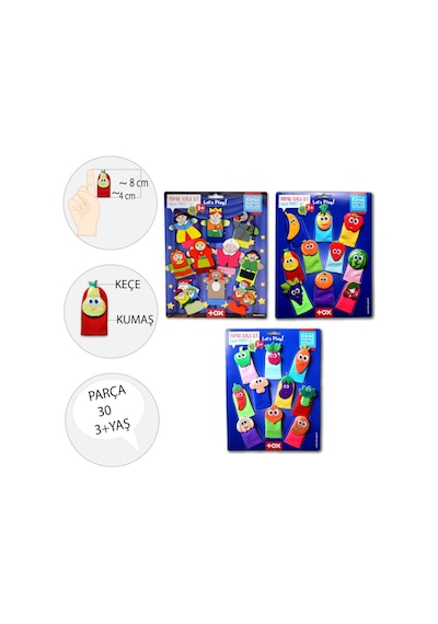 3 Set 30 Parça Tox Masal Kahramanları Meyveler ve Sebzeler Par