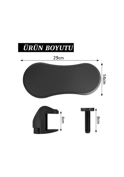 Ayarlanabilir Masa Sandalye Kol Dirsek Dayama Pedi Desteği Aparatı Klavye Mouse