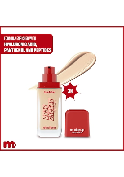 Make Up Maruderm Pürüzsüz Görünüm Sağlayan Yarı Mat Bitişli Uzun Süre Kalıcı Fondöten 3n 30 Ml Çok Renkli