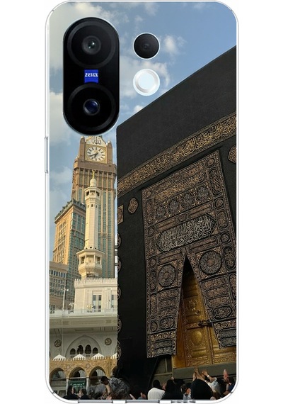 Vivo X200 Fe Uyumlu Manevi Huzur Kabe Kapısı Umre Baskılı Silikon Kılıf Renkli
