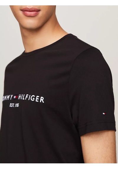 Tommy Hilfiger Erkek Core Tommy Logolu T-shirt - Siyah 347711