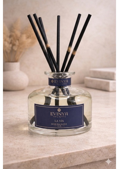 La Via Bambu Çubuklu Oda Kokusu 200 Ml Premium & Kalıcı Reed Diffuser Bergamot