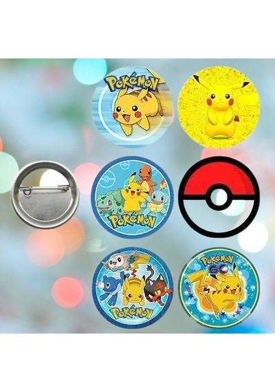 Lisanslı Yaka Çanta Rozeti Pokemon 6lı Paket Pinyata İçi Küçük Hediyelikler Diğer