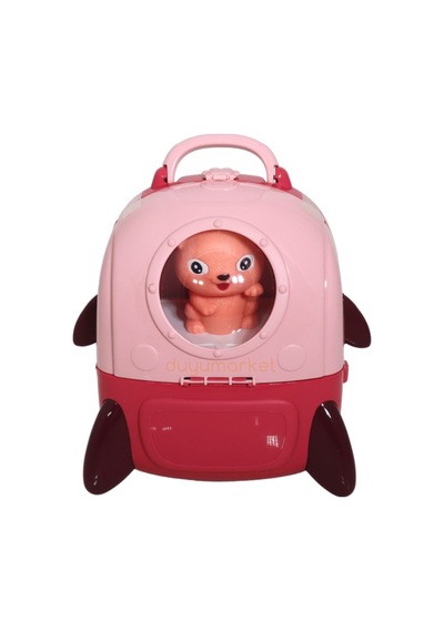 Sırt Çantalı Pets House İkili Set - Pembe Mavi