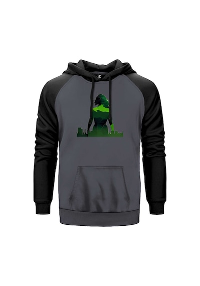 She Hulk City Gri Renk Reglan Kol Sweatshirt Gri