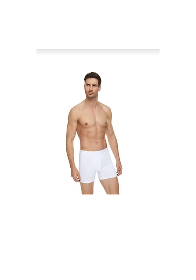 Tutku Elit 1251 Erkek Modal Elastan Boxer 6 Adet Beyaz