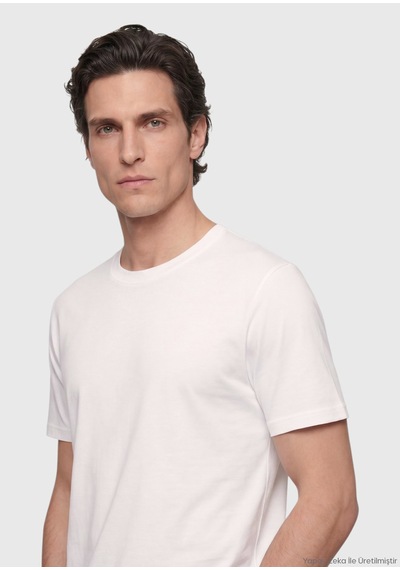Ramsey Beyaz Düz T-shirt