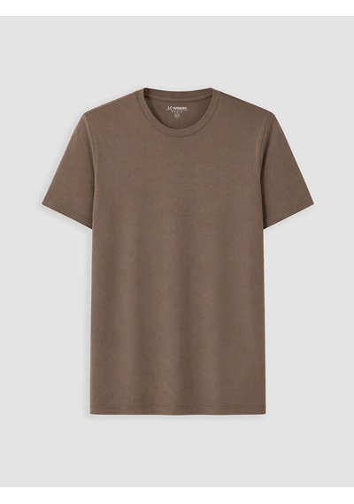Lcwaıkıkı Classic Kahverengi Slim Fit İnce Kumaş Erkek Tişört /02