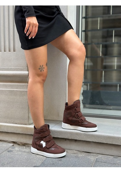 Erva'nın Butiği Kahve Süet İsabe Gizli Topuk Dolgu Topuk 7 Cm Boy Uzatan Sneakers-6464 Kahve Rengi Erva'nın Butiği Kahve Süet İsabe Gizli Topuk Dolgu Topuk 7 Cm Boy Uzatan Sneakers-6464 Kahve Rengi