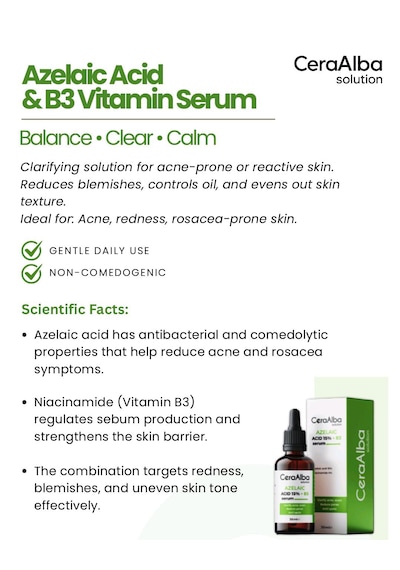 Ceraalba Azelaik Asit & B3 Vitamin Serumu