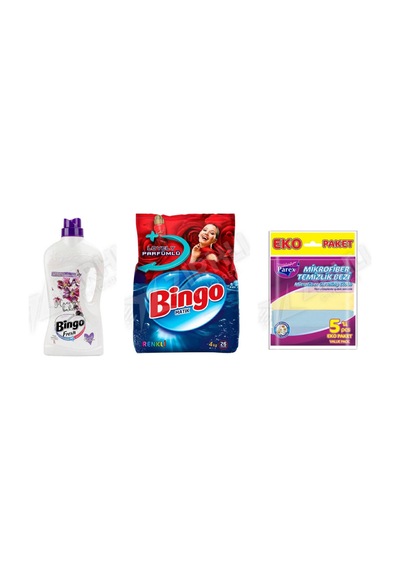 Bingo Yüzey Tem. Fresh 2.5 Lt + Renkliler 4kg + Parex Bez 5'li 3'lü Set Diğer