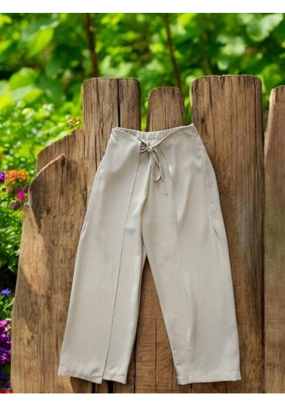 Zekids Kız Çocuk Yırtmaçlı Pantolonlu Takım-14496 Bej
