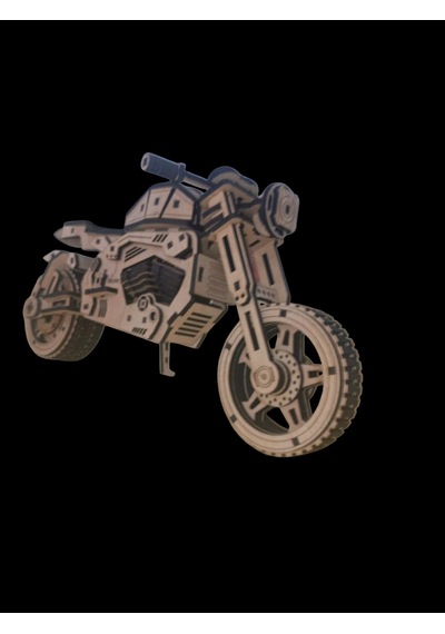 Ahşap Motosiklet Maketi Dekoratif El Yapımı 33 15 Cm