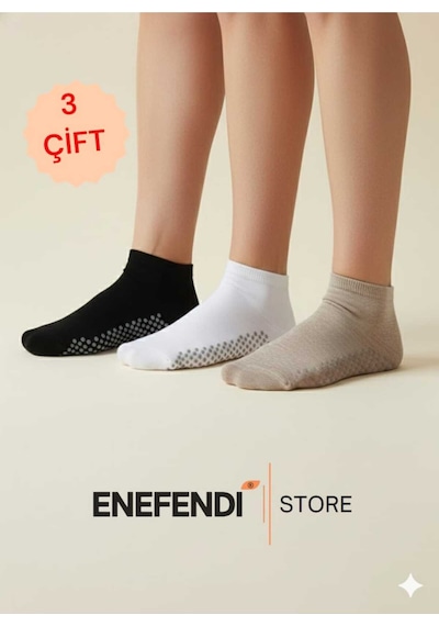 Nf Nd Enefendi 3 Çift Kaydırmaz Unisex Yoga, Pilates, Tavaf Çorabı Spor Patik Çorap Beyaz Siyah Bej 36-40 Çok Renkli Nf Nd Enefendi 3 Çift Kaydırmaz Unisex Yoga, Pilates, Tavaf Çorabı Spor Patik Çorap Beyaz Siyah Bej 36-40 Çok Renkli