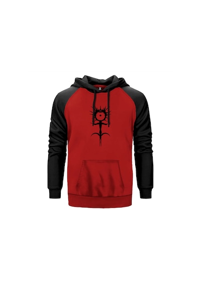 Ghostemane Logo White Kırmızı Renk Reglan Kol Sweatshirt Kırmızı