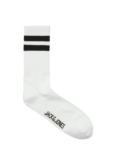 Jack & Jones Jactravıs Çizgili Tennıs Çorap 3'lü 12260082 beyaz
